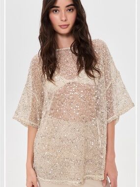 VRG GRL Arden Sequin Top